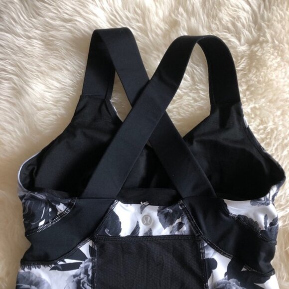 Lululemon Push Ur Limits Tank Black White Floral 6 - Picture 7 of 8